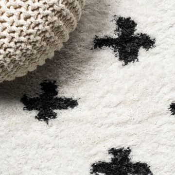 Cristo Berber Geometric Shag Area Rug